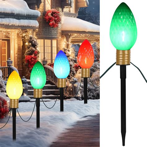 2 Pack C9 Christmas Pathway Lights Outdoor .